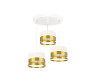 Lampy sufitowe - Żyrandol na lince MILO 3xE27/60W/230V złoty - miniaturka - grafika 1