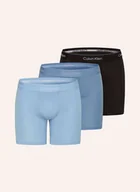 Majtki damskie - Calvin Klein Bokserki Icon Cotton Stretch, 3 Szt. blau - miniaturka - grafika 1