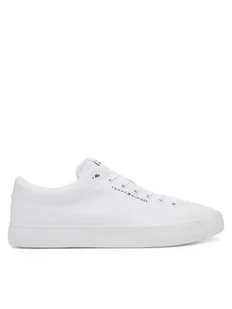 Tommy Hilfiger Tenisówki Th Hi Vulc Low Core Canvas FM0FM05396 Biały - Trampki męskie - miniaturka - grafika 1