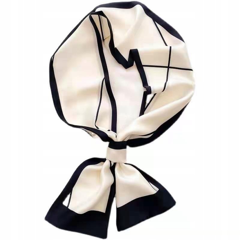 SZAL CHUSTA z nadrukiem damska długa CHUSTKA elegancka APASZKA jak krawat