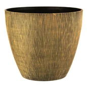 Donice - Doniczka Osłonka na Kwiaty Bambus Złota 33 cm - miniaturka - grafika 1