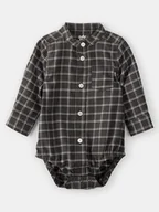 Body dla niemowląt - OshKosh Body-koszula w kolorze antracytowym - miniaturka - grafika 1