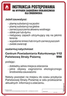 Instrukcje stanowiskowe BHP - DB019 INSTRUKCJA POSTĘPOWANIA W RAZIE ZAGROŻEŃ EKOLOGICZNYCH, FN - FOLIA SAMOPRZYLEPNA; (245X350MM) - miniaturka - grafika 1