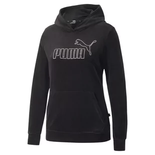 Bluza dresowa damska Puma ESS+ VELOUR - Bluzy sportowe damskie - miniaturka - grafika 1