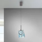 Lampy sufitowe - Paul Neuhaus Lampa wisząca LED Zula, niebieska, Ø 15 cm, szkło - miniaturka - grafika 1