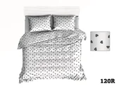 Pościel dla dzieci - Pościel 90x120 R120 biała serca serduszka szare 274D - miniaturka - grafika 1