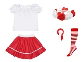 Dresy i komplety dla dziewczynek - ZESTAW NARODOWY BIAŁO-CZERWONY 116-128 5el - miniaturka - grafika 1