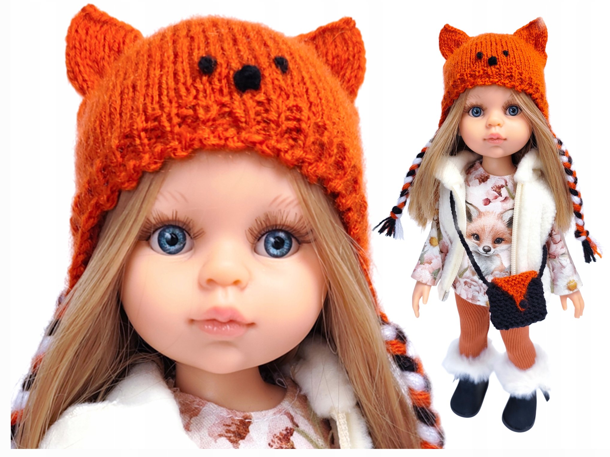 Lalka hiszpańska Paola Reina 32cm Carla+ ubranka, buciki pudełko