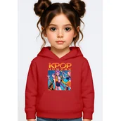 Bluzy dla dziewczynek - BLUZA DZIECIĘCA K-POPOWE ŁOWCZYNIE DEMONÓW HUNTRIX 110-116 Z KAPTUREM - miniaturka - grafika 1