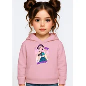 Bluzy dla dziewczynek - BLUZA DZIECIĘCA HUNTRIX ZOEY KPOP 134-140 Z KAPTUREM BAWEŁNIANA JAKOŚĆ - miniaturka - grafika 1