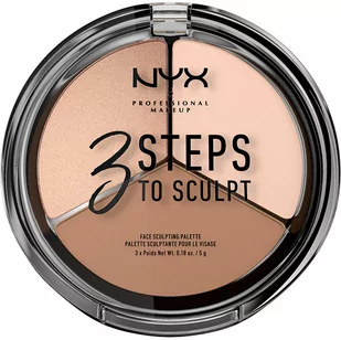NYX Professional Makeup 3 Steps To Sculpt - Fair - Bronzery i konturowanie twarzy - miniaturka - grafika 1