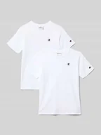 Koszulki dla chłopców - T-shirt w kroju regular fit z nadrukiem logo w 2-paku - miniaturka - grafika 1