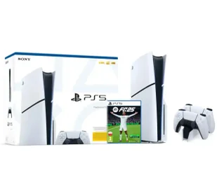 Sony PlayStation 5 Slim D Chassis PS5 1TB z napędem + Dodatkowy Pad + ładowarka + EA SPORTS FC 25 - Konsole Playstation - miniaturka - grafika 1