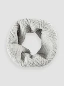 Apaszki i szaliki damskie - Szary komin z fakturą - miniaturka - grafika 1