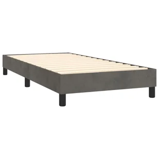 Lumarko Łóżko kontynentalne, ciemnoszare, obite aksamitem, 90x200 cm - Łóżka - miniaturka - grafika 5