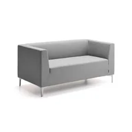 Inne meble biurowe - Sofa 2-osobowa CASUAL, tkanina CURA, szary - miniaturka - grafika 1