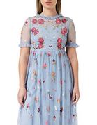 Sukienki - Frock and Frill Damska haftowana sukienka w kwiaty na specjalne okazje, morski, lodowy niebieski, 10 - miniaturka - grafika 1