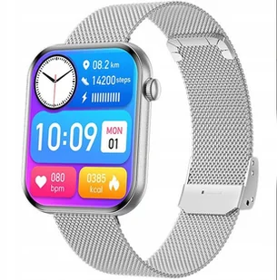 Zegarek Damski SMARTWATCH RUBICON RNCF49 silver/silver mesh - Smartwatch - miniaturka - grafika 1