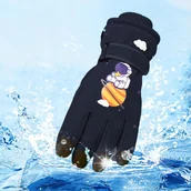 Rękawiczki dla dzieci - Rękawiczki Dziecięce Zimowe Wodoodporne Narciarskie Ciepłe Grube Chłopięce - miniaturka - grafika 1