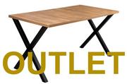 Stoły z krzesłami - Stół z Metalowymi Nogami 150x80 Lefkas OUTLET - miniaturka - grafika 1