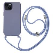 Etui i futerały do telefonów - Półsztywne etui do iPhone'a 14 Plus ze smyczą o długości 80 cm w kolorze fioletowym - miniaturka - grafika 1