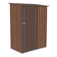 Altany ogrodowe - Szopa narzędziowa KENT 143x89cm Walnut, stalowa, wentylowana, funkcjonalny domek na narzędzia i akcesoria ogrodowe Hardmaister - miniaturka - grafika 1