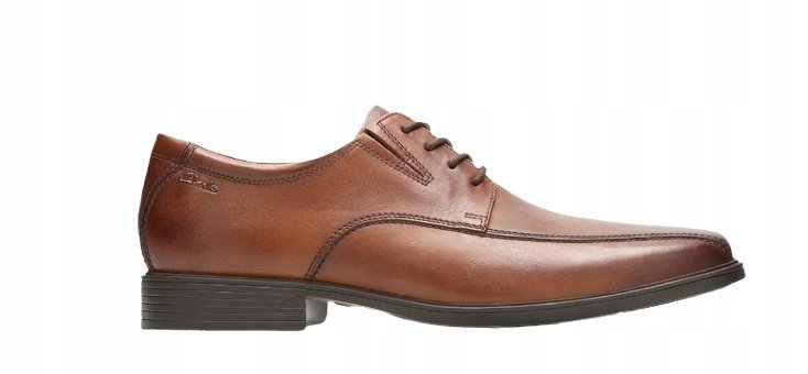 CLARKS PÓŁBUTY MĘSKIE SKÓRZANE BRĄZOWE GŁADKIE ELEGANCKIE 43 16AA
