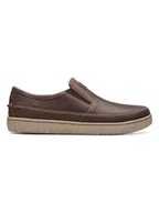 Półbuty męskie - Clarks Skórzane slippersy "Hodson" w kolorze brązowym - miniaturka - grafika 1