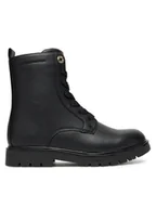 Buty dla dziewczynek - Tommy Hilfiger Trapery Lace-Up Bootie T3A5-34012-1355 D Czarny - miniaturka - grafika 1