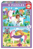 Puzzle - G3 Puzzle 2x20 Jednorożce i wróżki - miniaturka - grafika 1