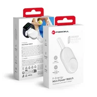 Powerbanki - Forcell Power bank indukcyjny F-Energy Mini Power Watch do Apple Watch, 1200mAh, biały - miniaturka - grafika 1