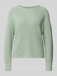 Sweter z dzianiny o kroju comfort fit z czystej bawełny - Swetry damskie - miniaturka - grafika 1
