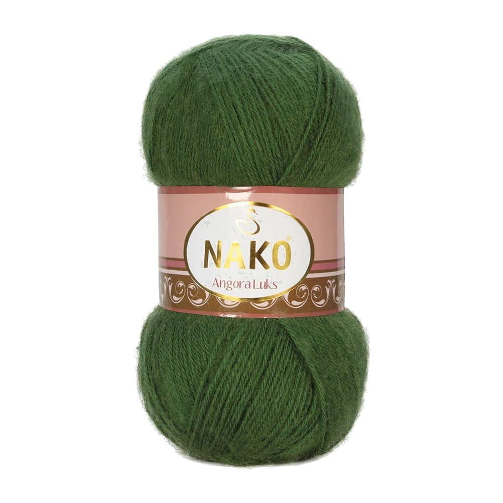 Włóczka ANGORA LUKS 100g kolor: 10665 / ciemny zielony