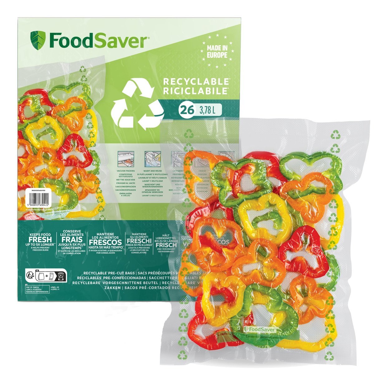 Worki do Próżniowego Pakowania Żywności Foodsaver - 26 szt. 28x36 cm 3,78L