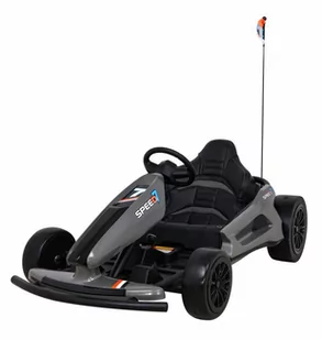 Gokart Speed 7 Drift King na akumulator dla dzieci Szary + Funkcja driftu + Sportowe siedzenie + 2 Prędkości + EVA - Pojazdy elektryczne dla dzieci - miniaturka - grafika 1