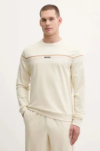 BOSS bluza bawełniana męska kolor beżowy z aplikacją 50545589 - Bluzy męskie - miniaturka - grafika 1