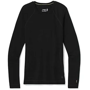 Smartwool Damskie Merino 250 Baselayer Crew Boxed Termiczne topy, czarny, M SW0163700011005 - Koszulki i topy damskie - miniaturka - grafika 1