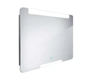 Lustra - Nimco Lustra - Lustro z oświetleniem LED, 90x70 cm, czujnik dotyku, aluminium ZP 22019V - miniaturka - grafika 1