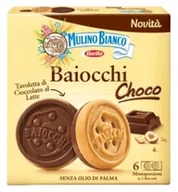 Ciastka - Mulino Bianco Baiocchi Choco Włoskie Ciastka 144g - miniaturka - grafika 1