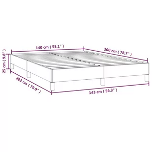 Lumarko Rama łóżka, niebieska, 140 x 200 cm, obita tkaniną - Łóżka - miniaturka - grafika 10