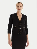 Swetry damskie - Fracomina Kardigan FR25WT8010K55601 Czarny Regular Fit - miniaturka - grafika 1