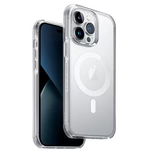 UNIQ etui Combat iPhone 14 Pro 6,1" Magclick Charging przeźroczysty/dove satin clear - Etui i futerały do telefonów - miniaturka - grafika 1