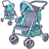 Domki dla lalek - Wózek dla lalek spacerowy składany REGULOWANY DUŻA LEKKA SPACERÓWKA Doris - miniaturka - grafika 1