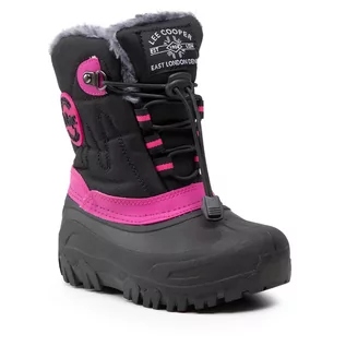Buty dla dziewczynek - Śniegowce LEE COOPER - LCJ-21-44-0523K Black/Fuchsia - grafika 1