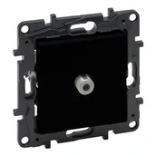 Gniazdka elektryczne - Niloe step czarny gniazdo antenowe TV-1xF końcowe - miniaturka - grafika 1