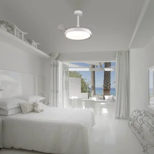 Mantra Iluminación Wentylator sufitowy LED Mistral Mini biały DC cichy Ø 91 cm CCT - Wentylatory sufitowe - miniaturka - grafika 1