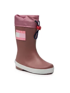 Buty dla dziewczynek - Tommy Hilfiger Kalosze Rain Boot T3X6-30766-0047 M Różowy - grafika 1