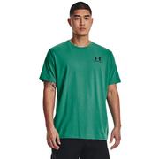Koszulki sportowe męskie - Męski t-shirt z nadrukiem Under Armour Sportstyle LC SS - zielony - UNDER ARMOUR - miniaturka - grafika 1