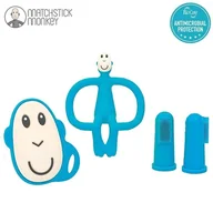 Śliniaki i fartuszki - Matchstick Monkey Teething Starter Set Blue - miniaturka - grafika 1