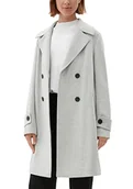 Płaszcze damskie - s.Oliver BLACK LABEL Płaszcz damski z długim rękawem, jasnoszary, 46 - miniaturka - grafika 1